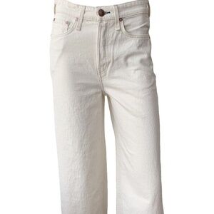 Rag and Bone Maya High-Rise Wide-Leg Jeans • Ecru • Size 25